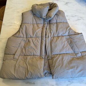 Puffer Vest with High Collar